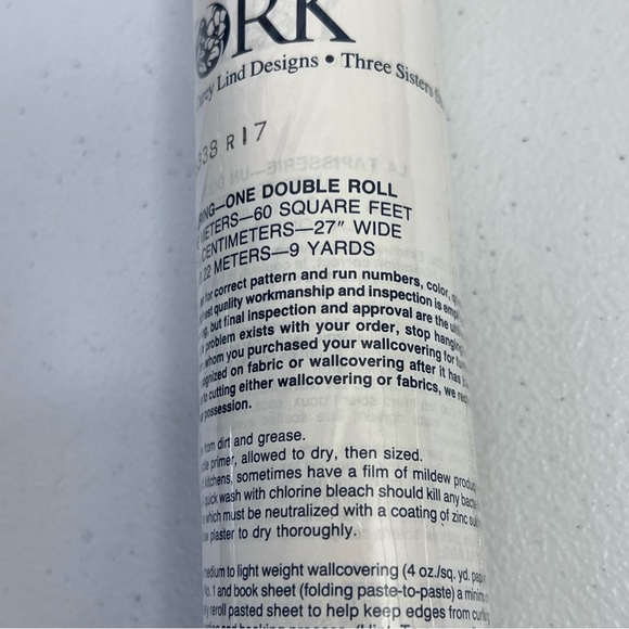 York Wallcovering PD9338 R17 Stripe Solid & Silver Cream Beige Wallpaper 2 New - Picture 8 of 8